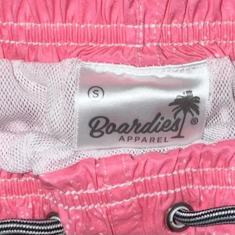 BOARDIES Swim Shorts Trunks - Size Small S - Pink Splatter- 6